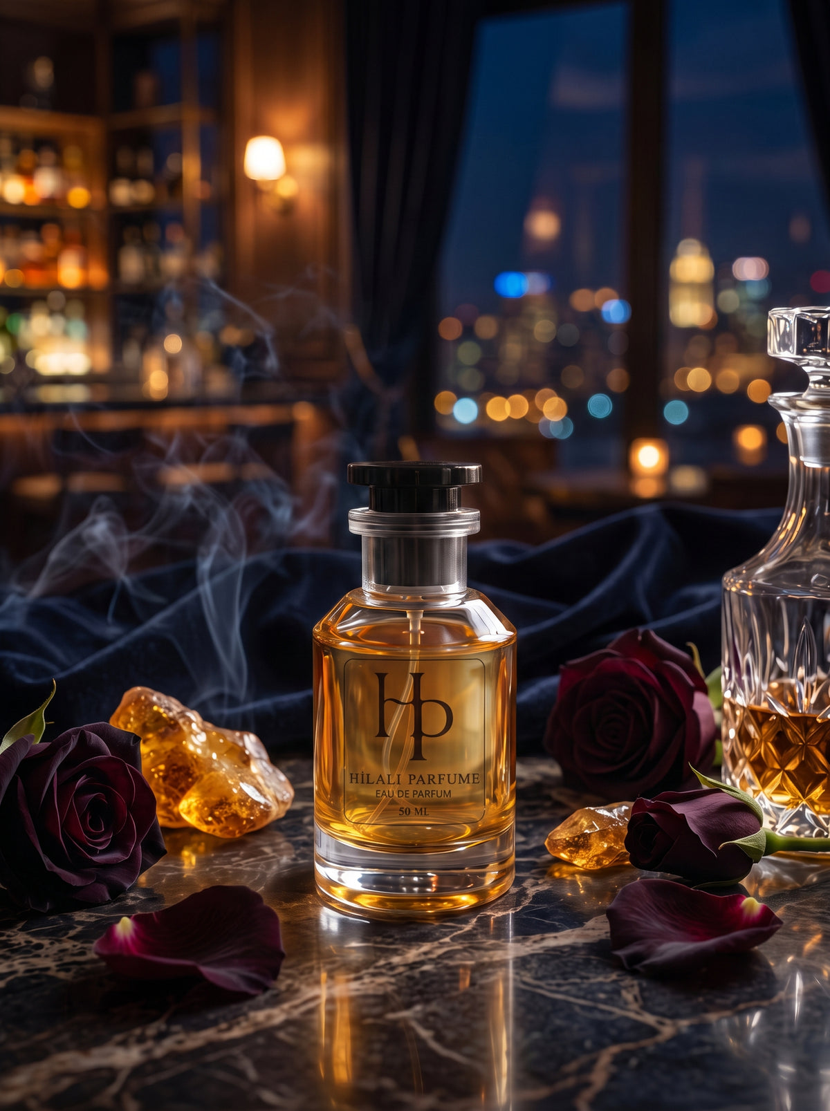 Hilali 50 ml Dağ model şişe, Amber ve Baharatlı koku görseli