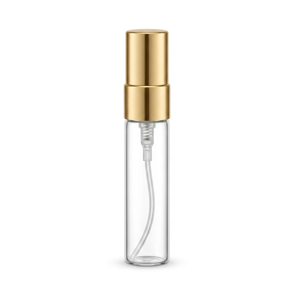 5 ml kapaklı tester şişesi, beyaz arka planlı ürün fotoğrafı